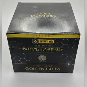 Dermora Golden Glow Under Eye Patches Dark Circles & Puffy Eyes(50 Pairs) NEW